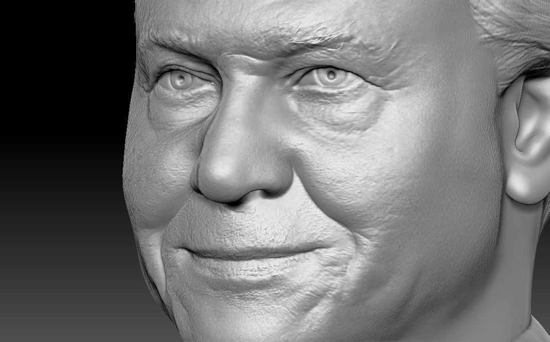 Sir David Attenborough bust for 3D printing 3D print model_24
