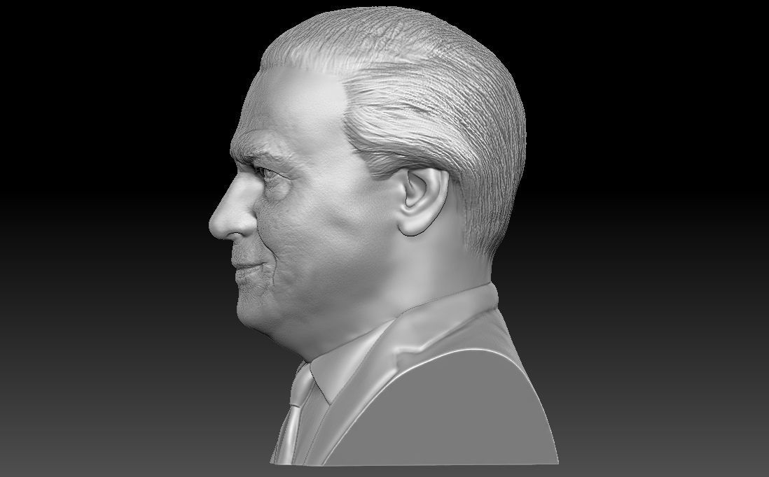 Sir David Attenborough bust for 3D printing 3D print model_9