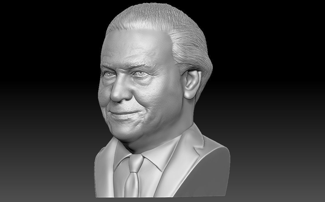 Sir David Attenborough bust for 3D printing 3D print model_7