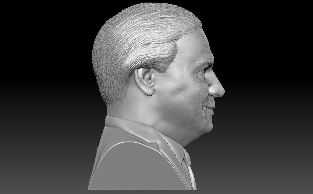 Sir David Attenborough bust for 3D printing 3D print model_14