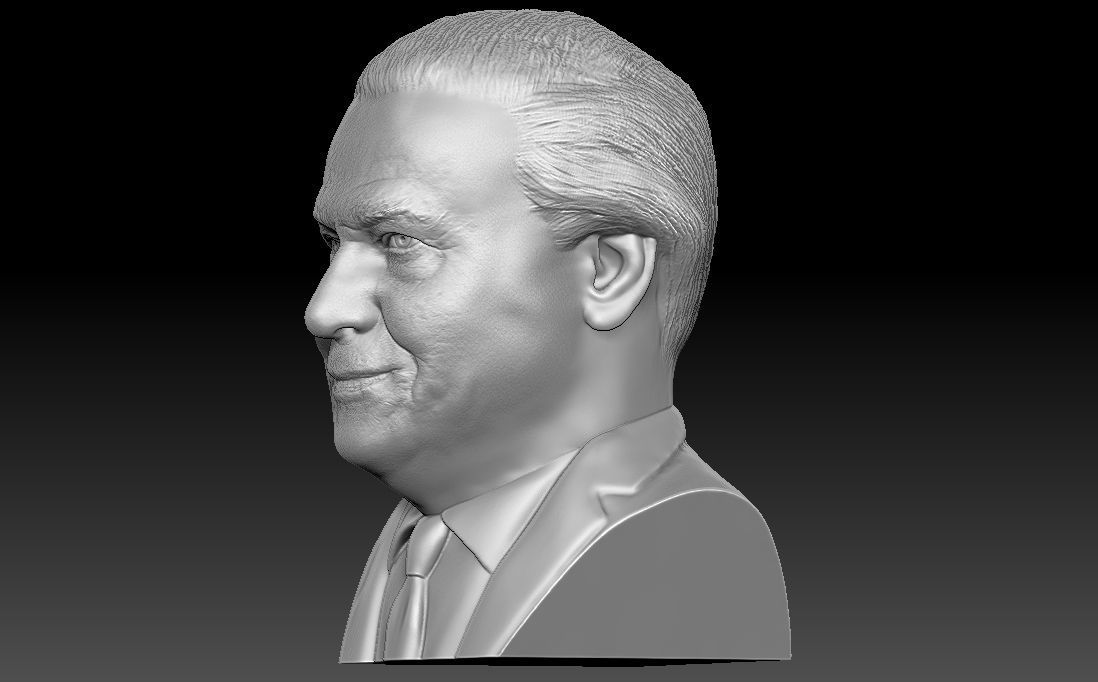 Sir David Attenborough bust for 3D printing 3D print model_8