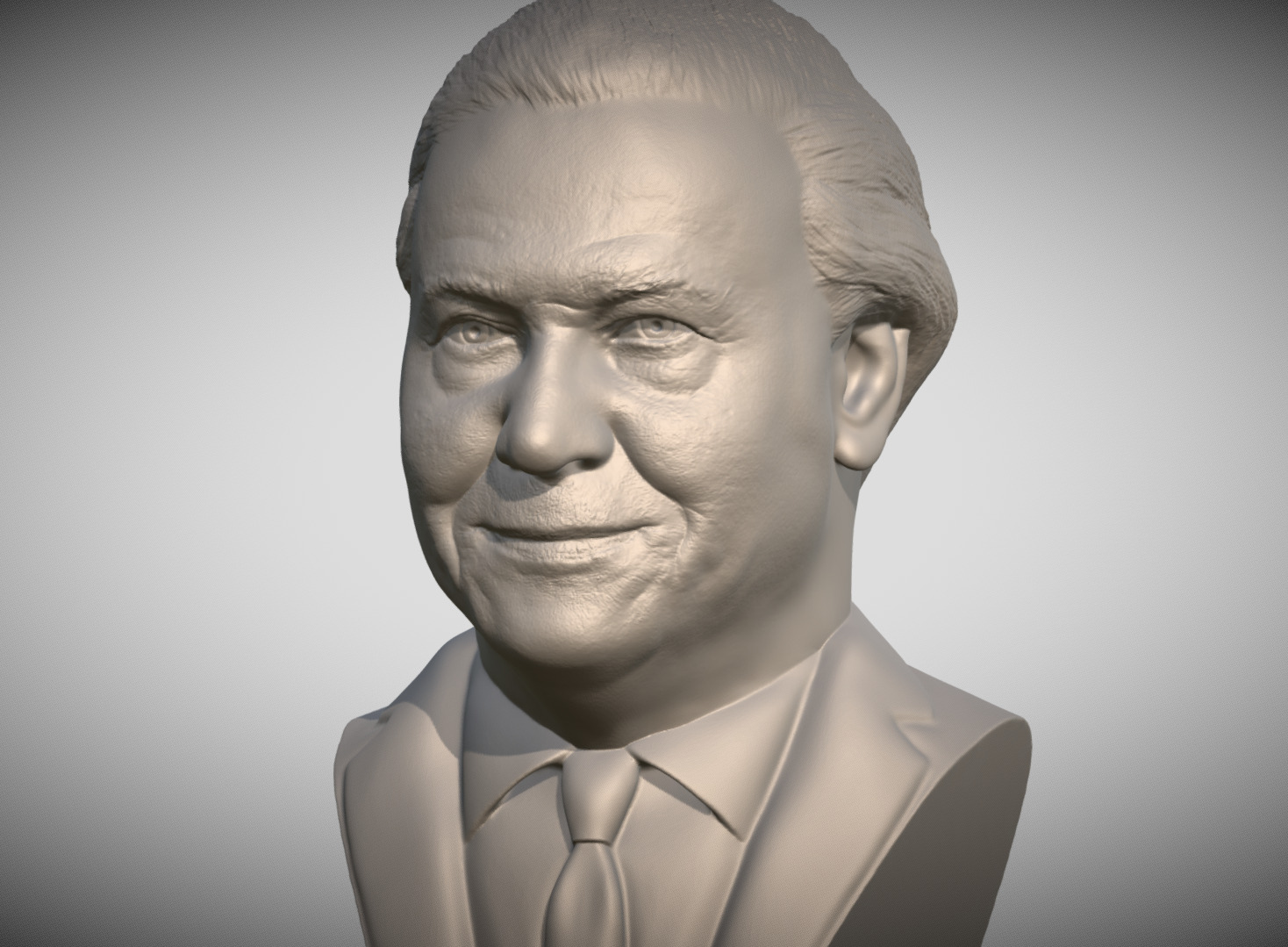 Sir David Attenborough bust for 3D printing 3D print model_1