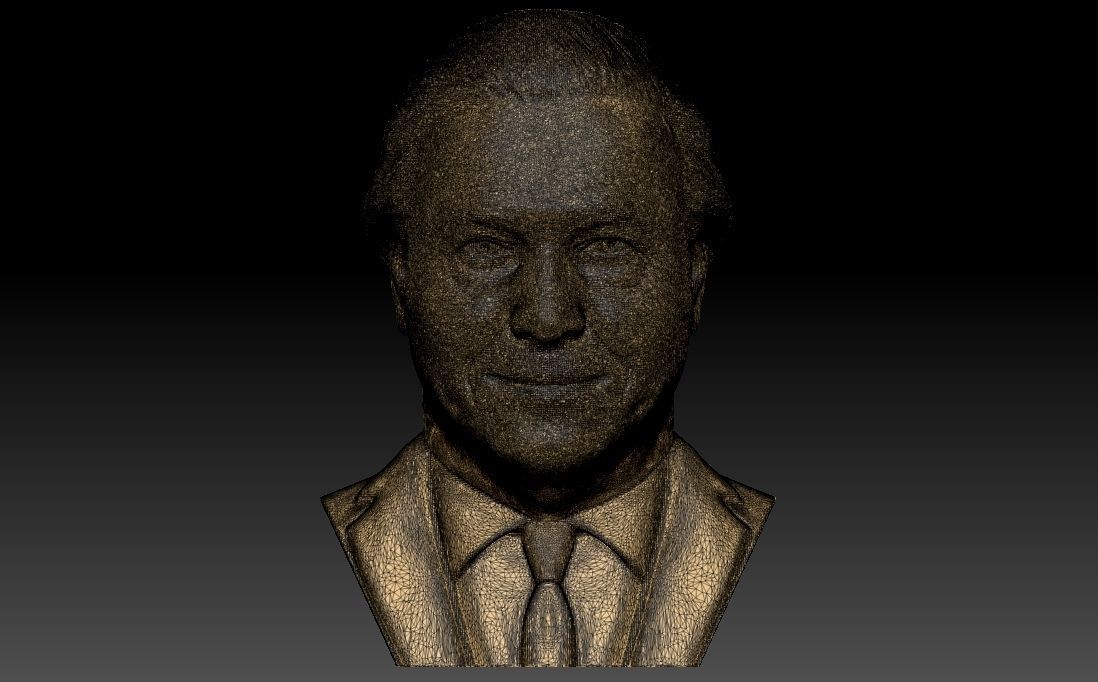 Sir David Attenborough bust for 3D printing 3D print model_31