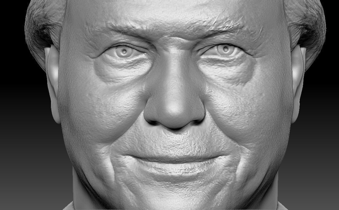 Sir David Attenborough bust for 3D printing 3D print model_22
