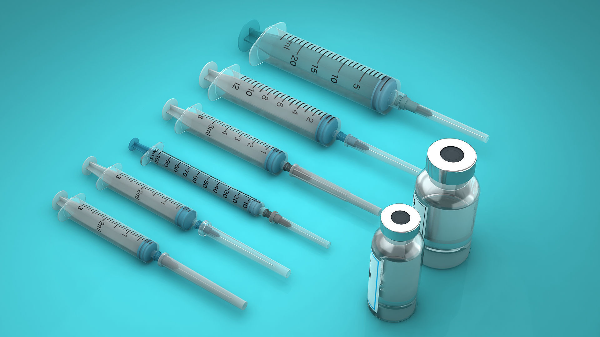 Vaccine with Syringe 3D model_2