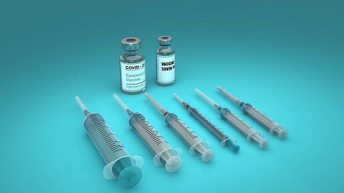 Vaccine with Syringe 3D model