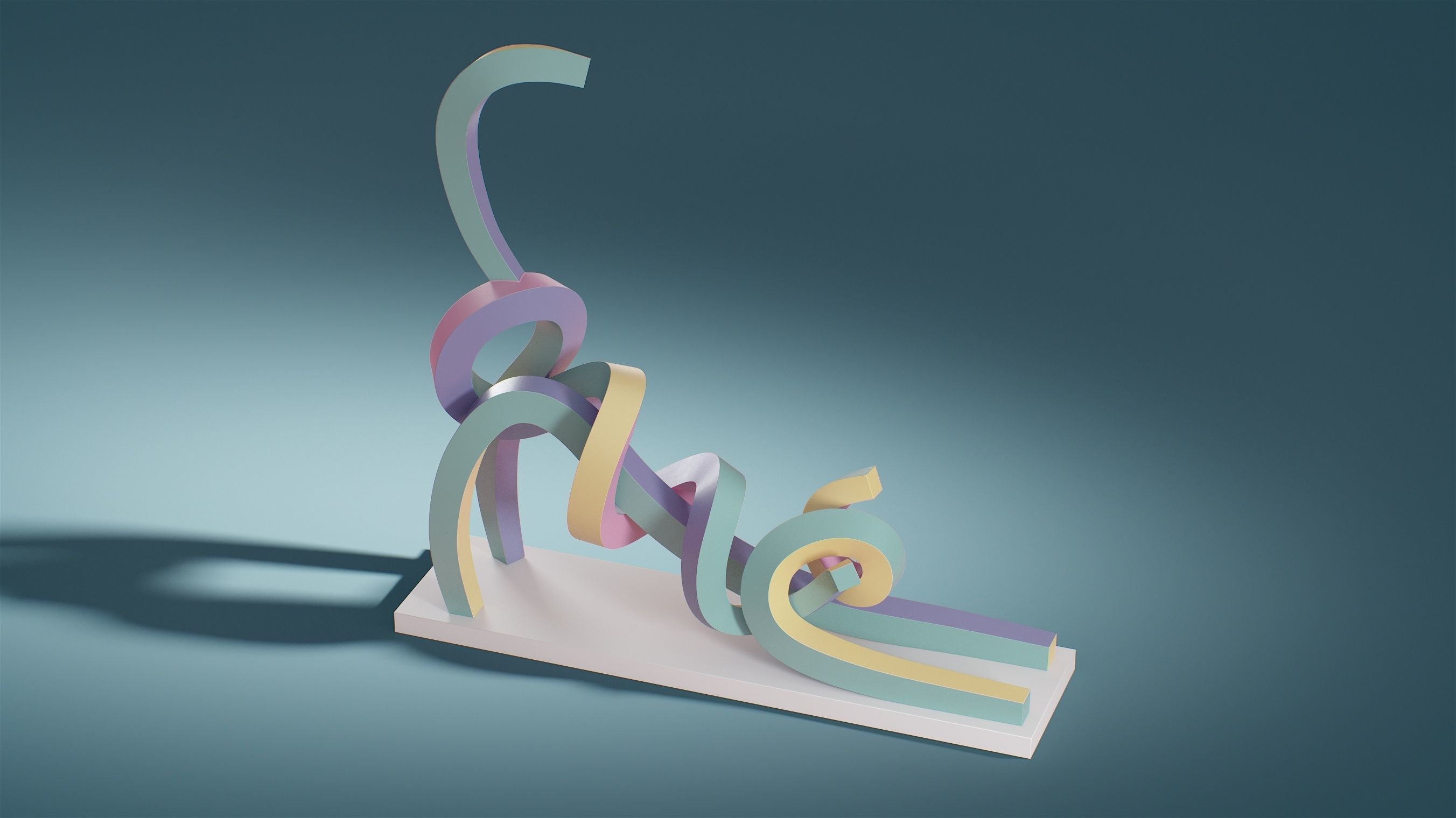 Stretching Cat Pastel 3D model_18