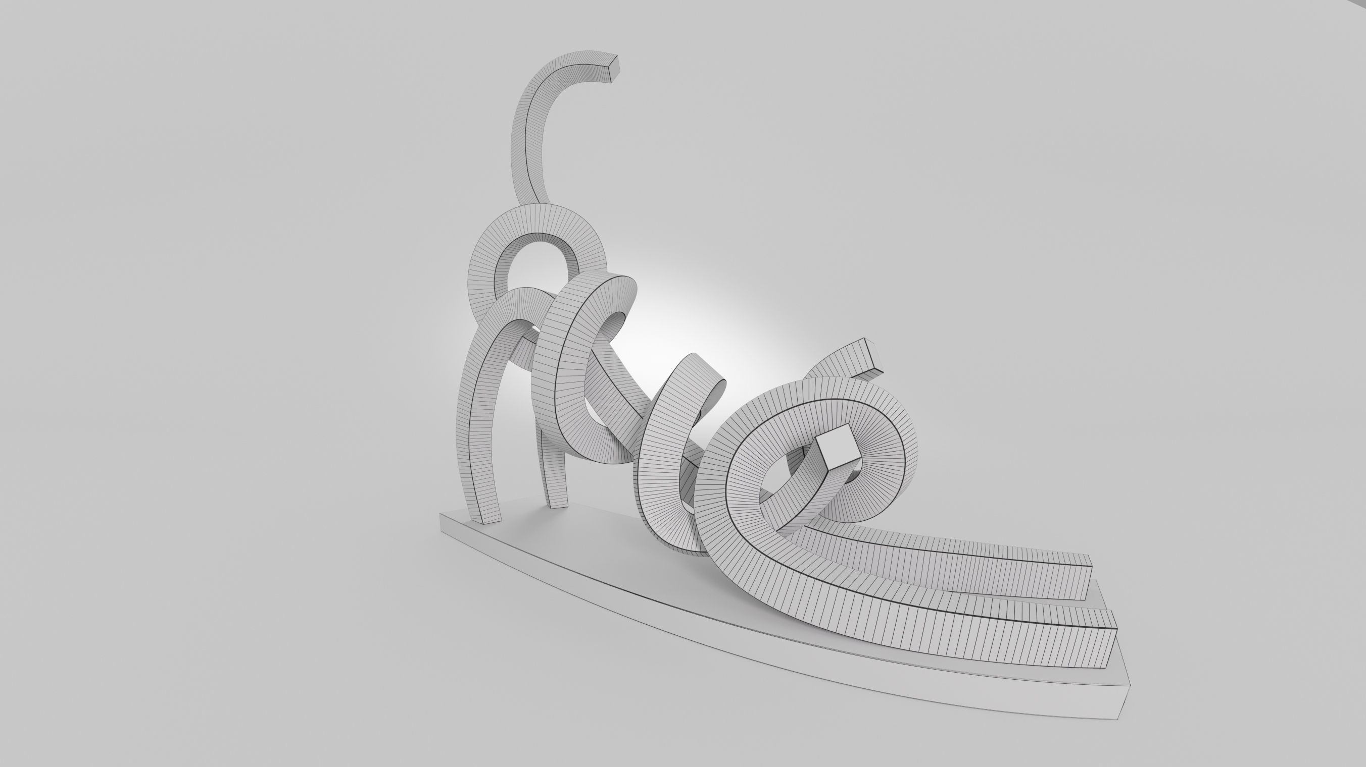 Stretching Cat Pastel 3D model_23