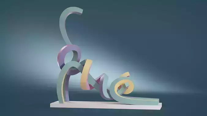 Stretching Cat Pastel 3D model Stretching Cat Pastel 3D model