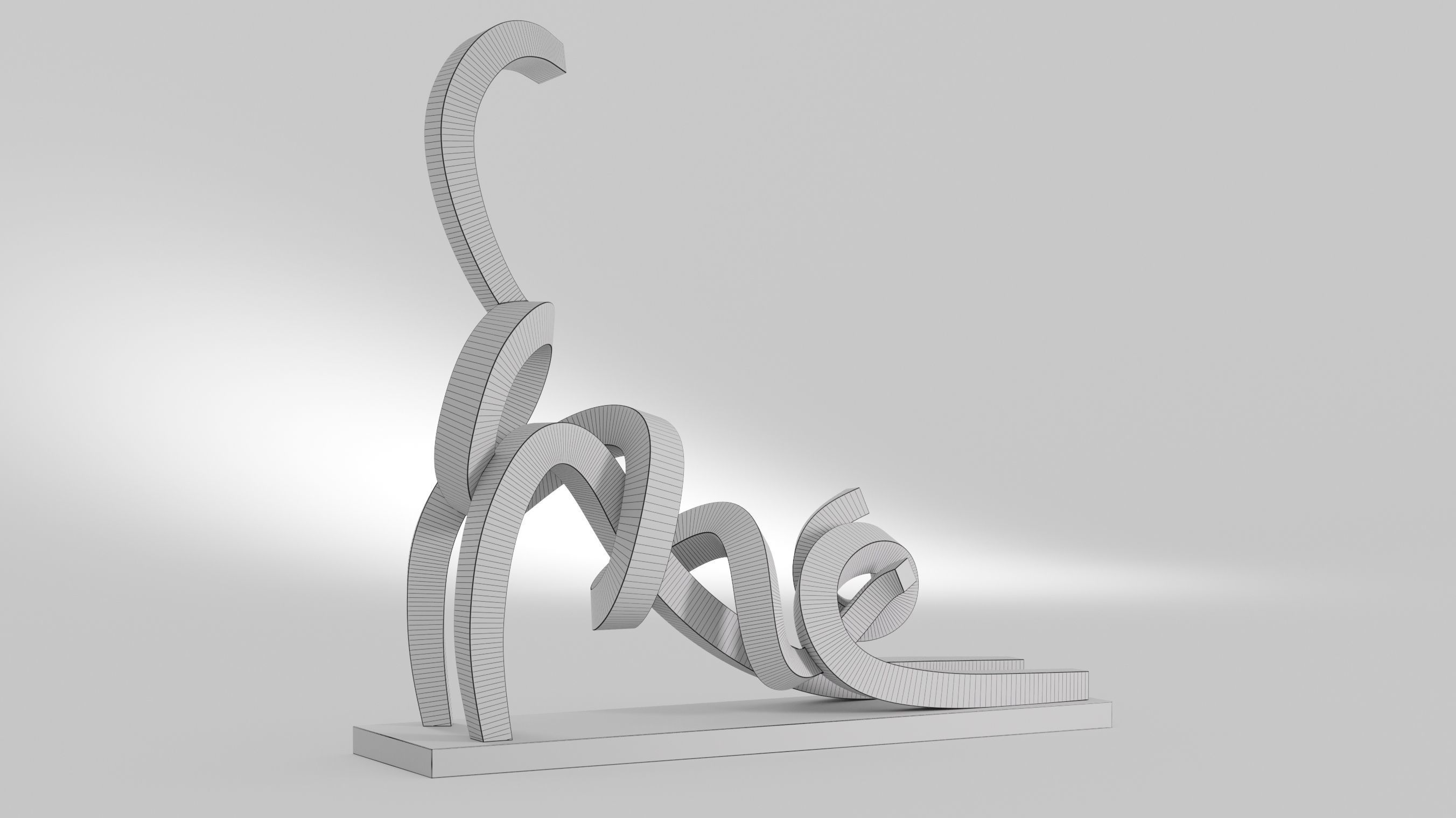 Stretching Cat Pastel 3D model_5