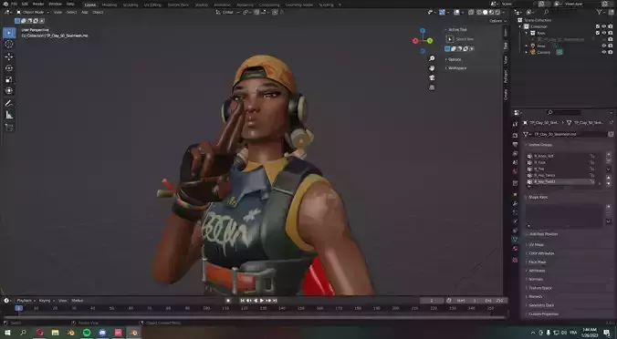 3d valorant raze pose