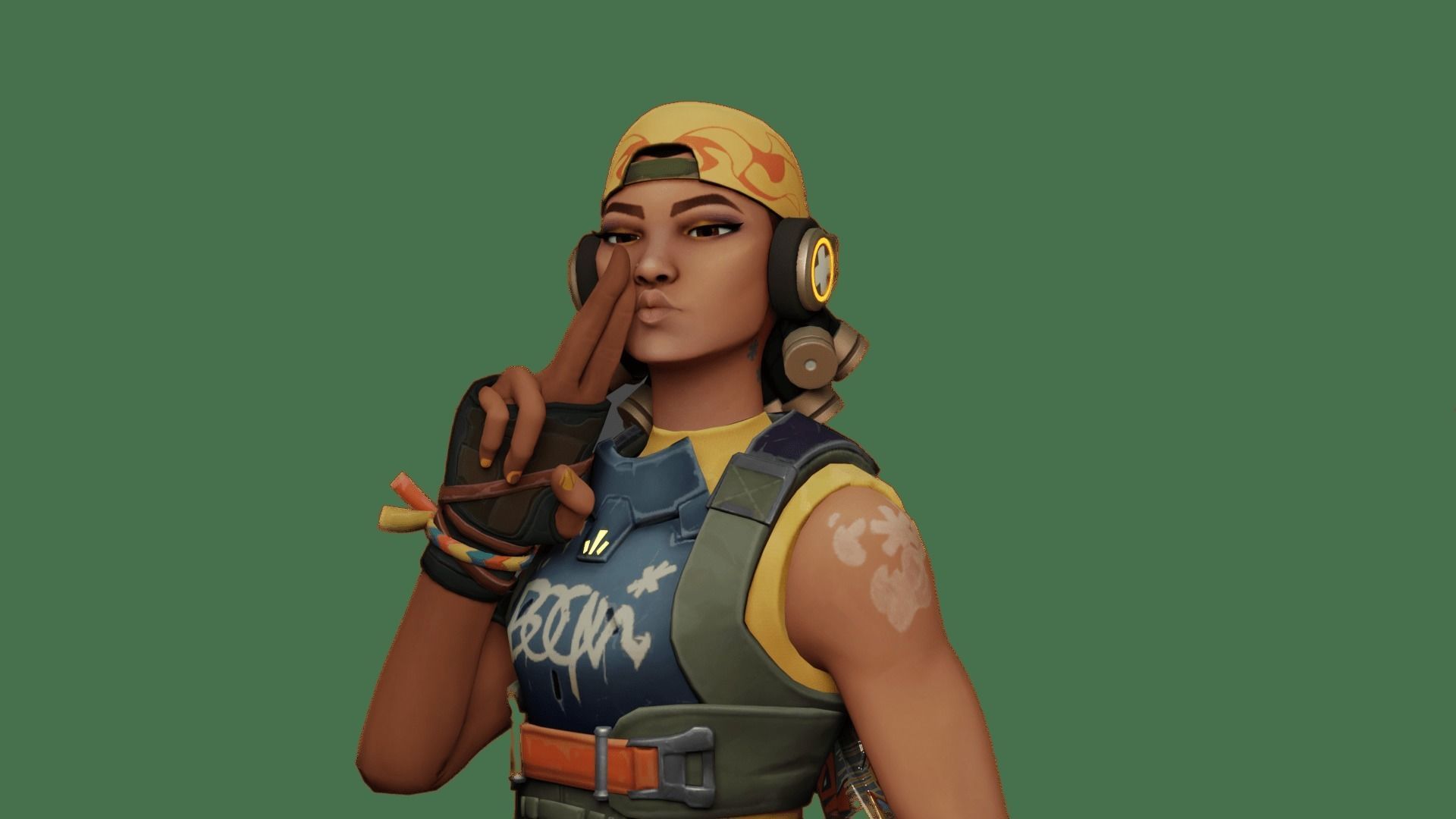 3d valorant raze pose 3D model_1