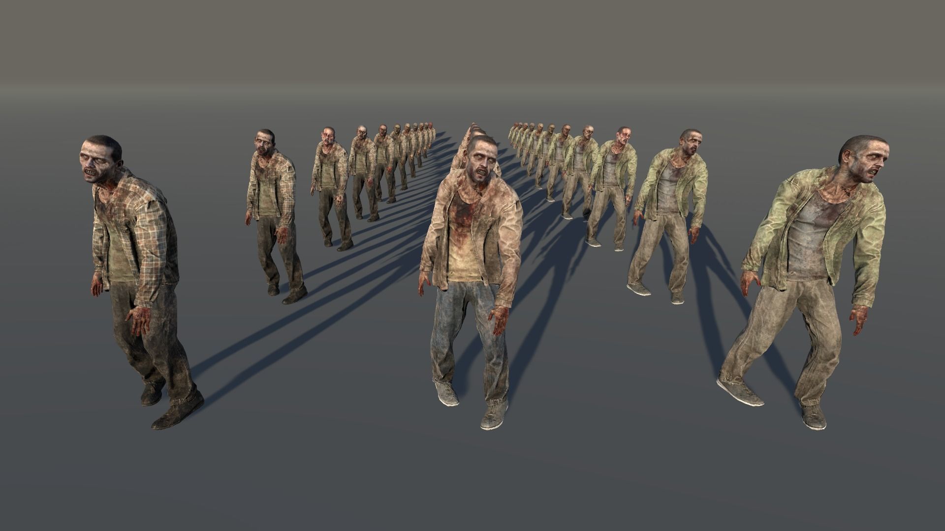 Zombie Civilian Male 01 Low-poly 3D model_1