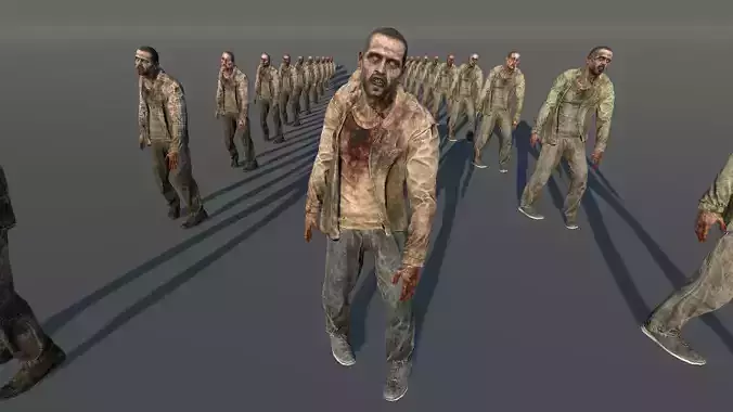 Zombie Civilian Male 01 Low-poly 3D model