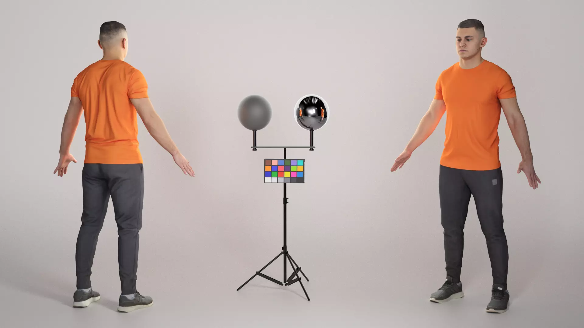 Young man in sportswear ready for rigging 353 Low-poly 3D model_0