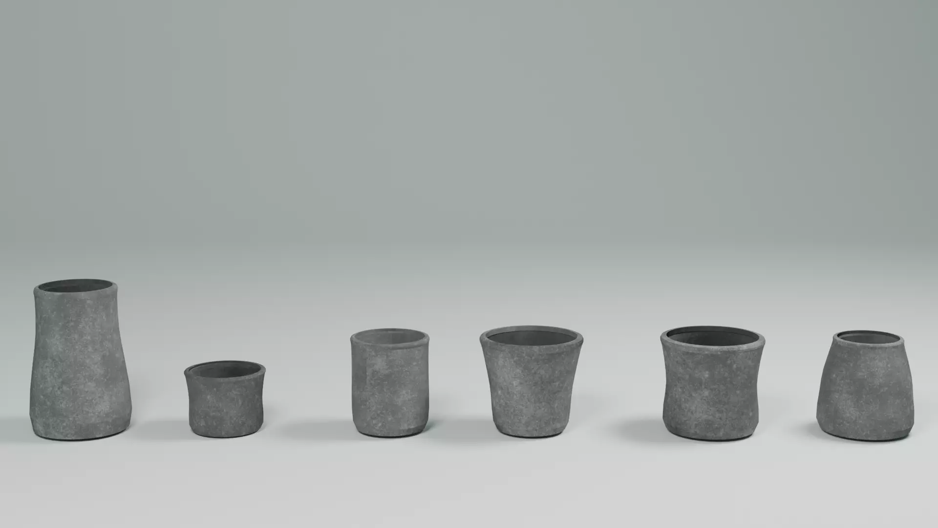 Pottery vases Free low-poly 3D model