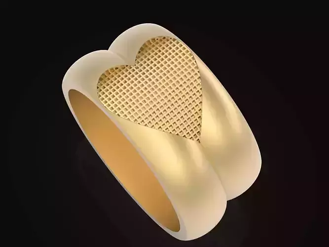 Half Heart Couple Rings Set for Women and Men