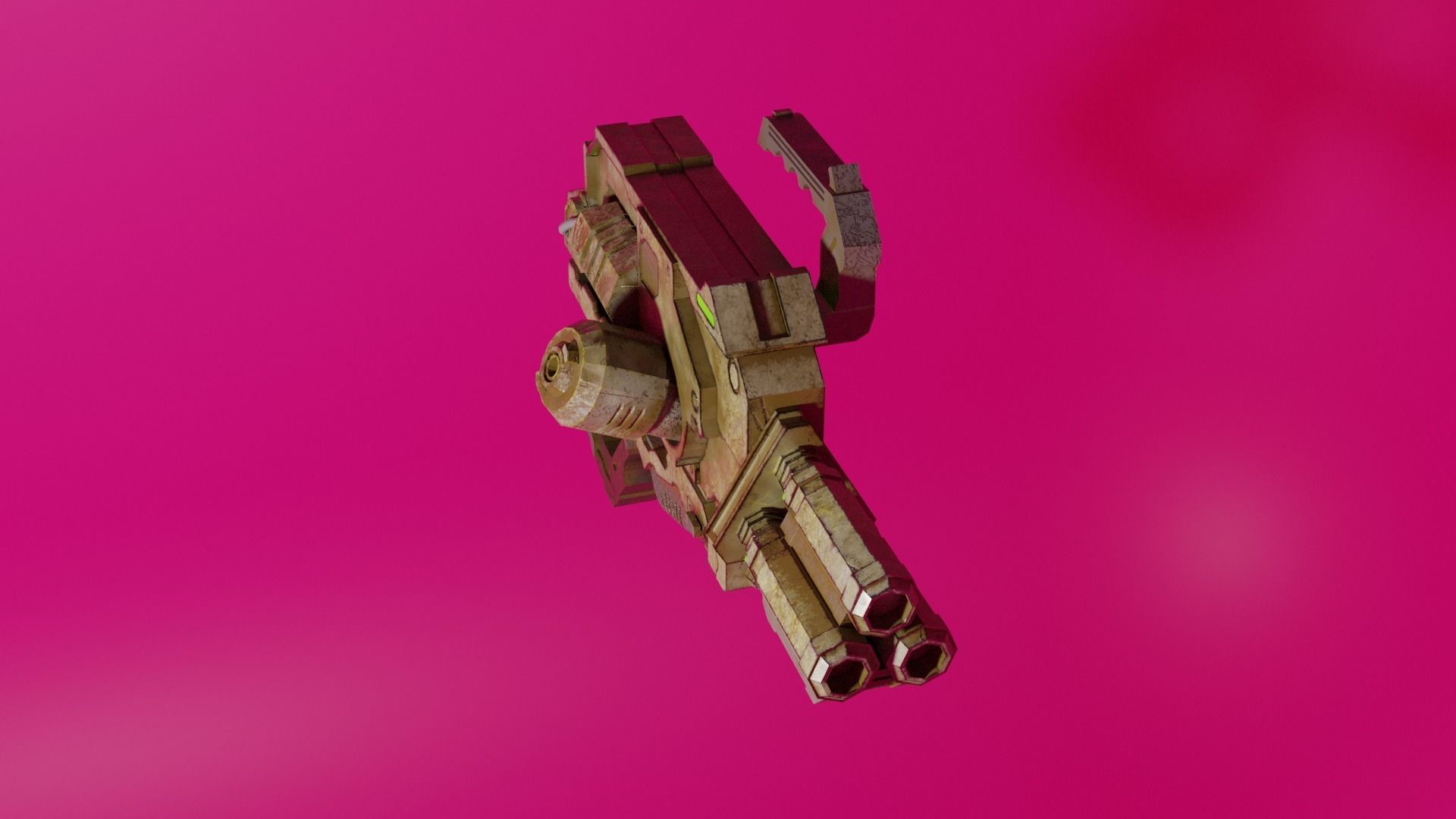 Stylized Sci-Fi Gun Weapon PBR low-poly game-ready Low-poly 3D model_4