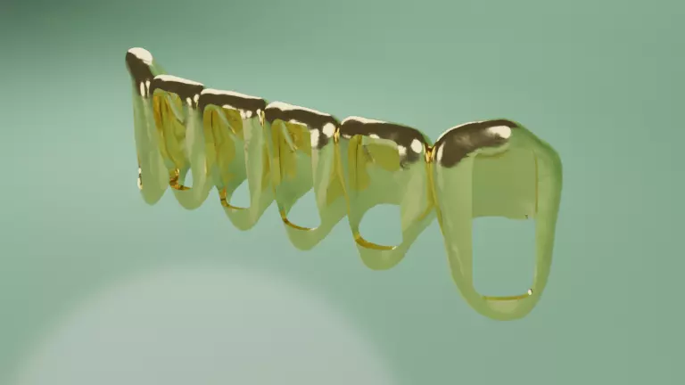 Lower Grillz - gold teeth 3D model 3D model_0
