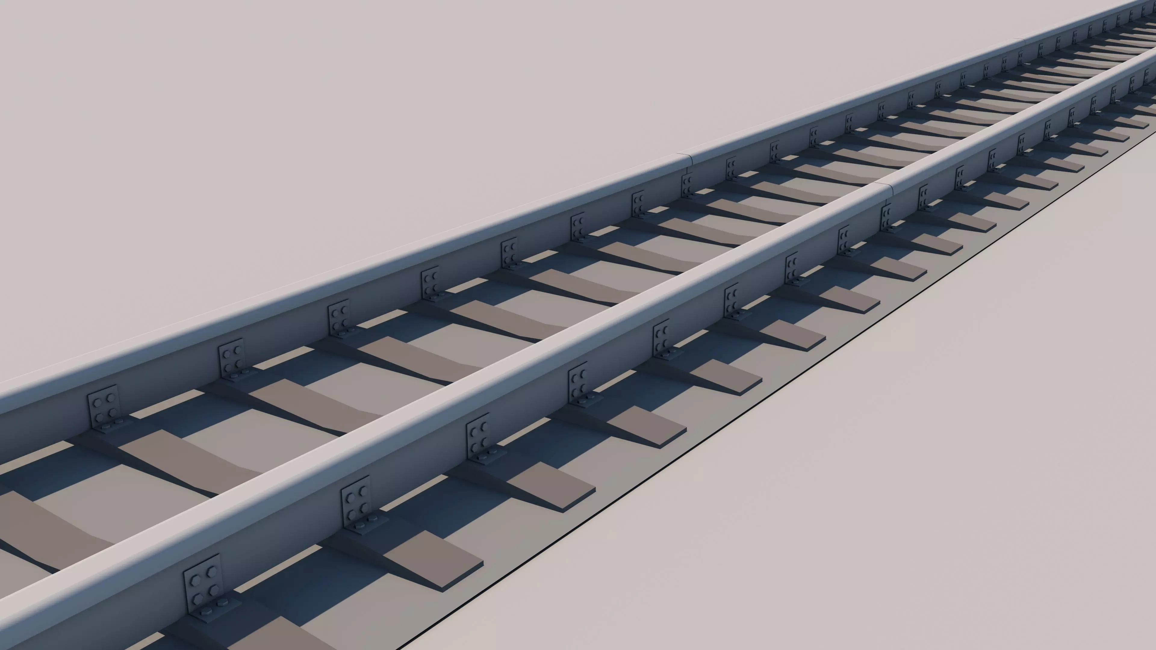 3D Rail Track Model Free low-poly 3D model