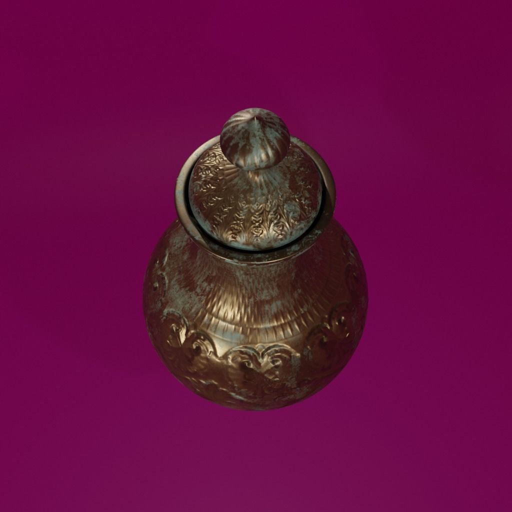 Stylized Vase PBR low-poly game-ready Low-poly 3D model_3