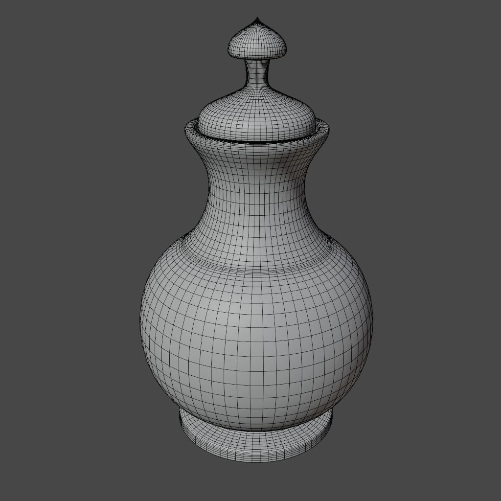 Stylized Vase PBR low-poly game-ready Low-poly 3D model_5