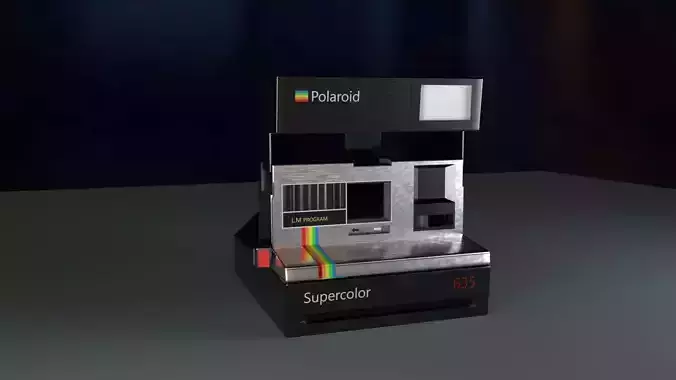 3D Vintage Cam Polaroid 635