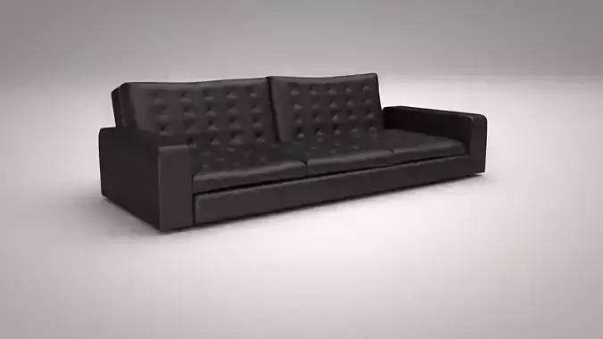 3D Realistic SofaThree seat sofa 3D model