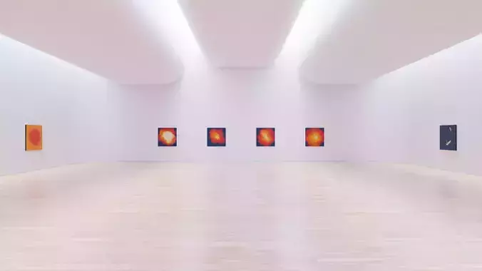 Art Museum Gallery Interior 19  Low-poly 3D model