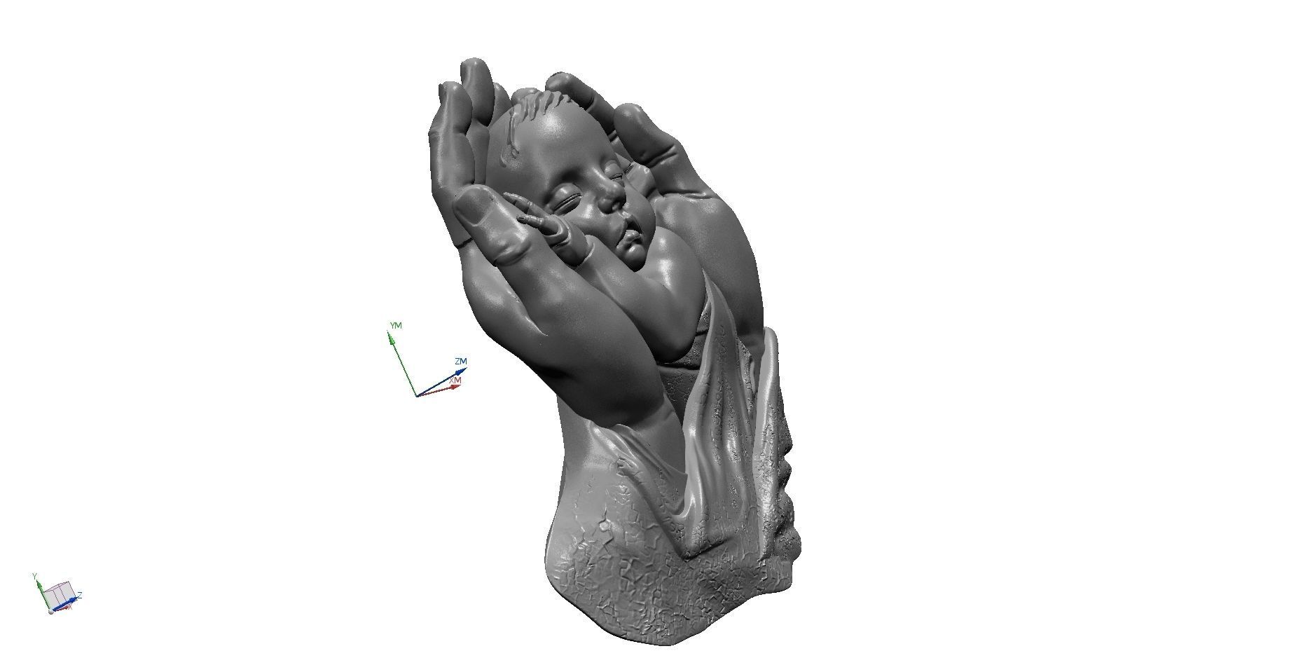 BABY IN HANDS RELIEF 3D model_16