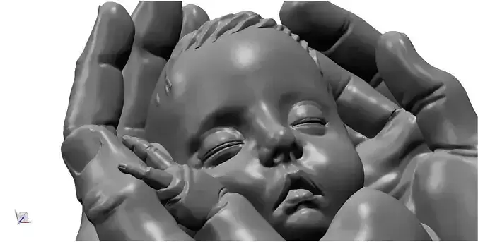 BABY IN HANDS RELIEF