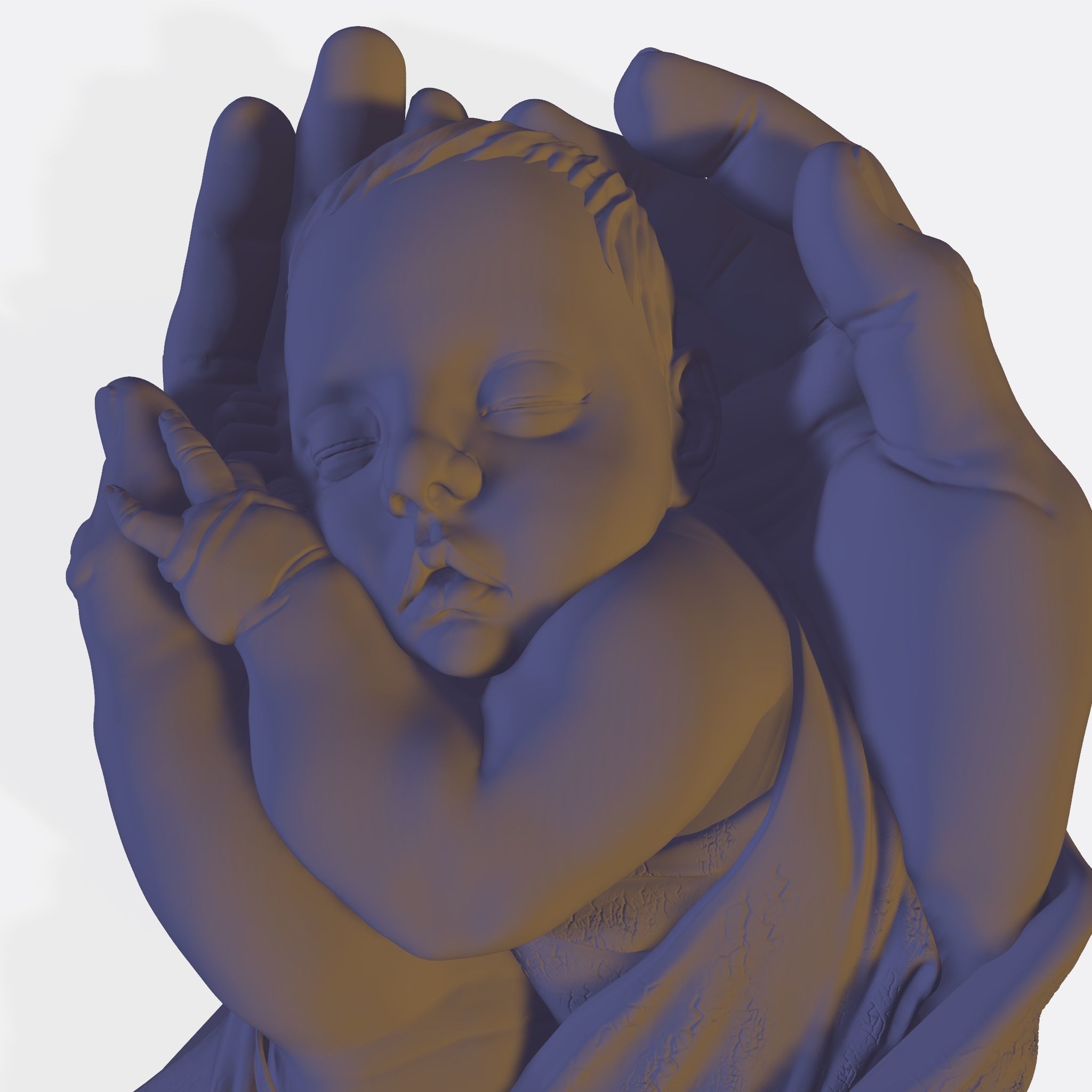 BABY IN HANDS RELIEF 3D model_20