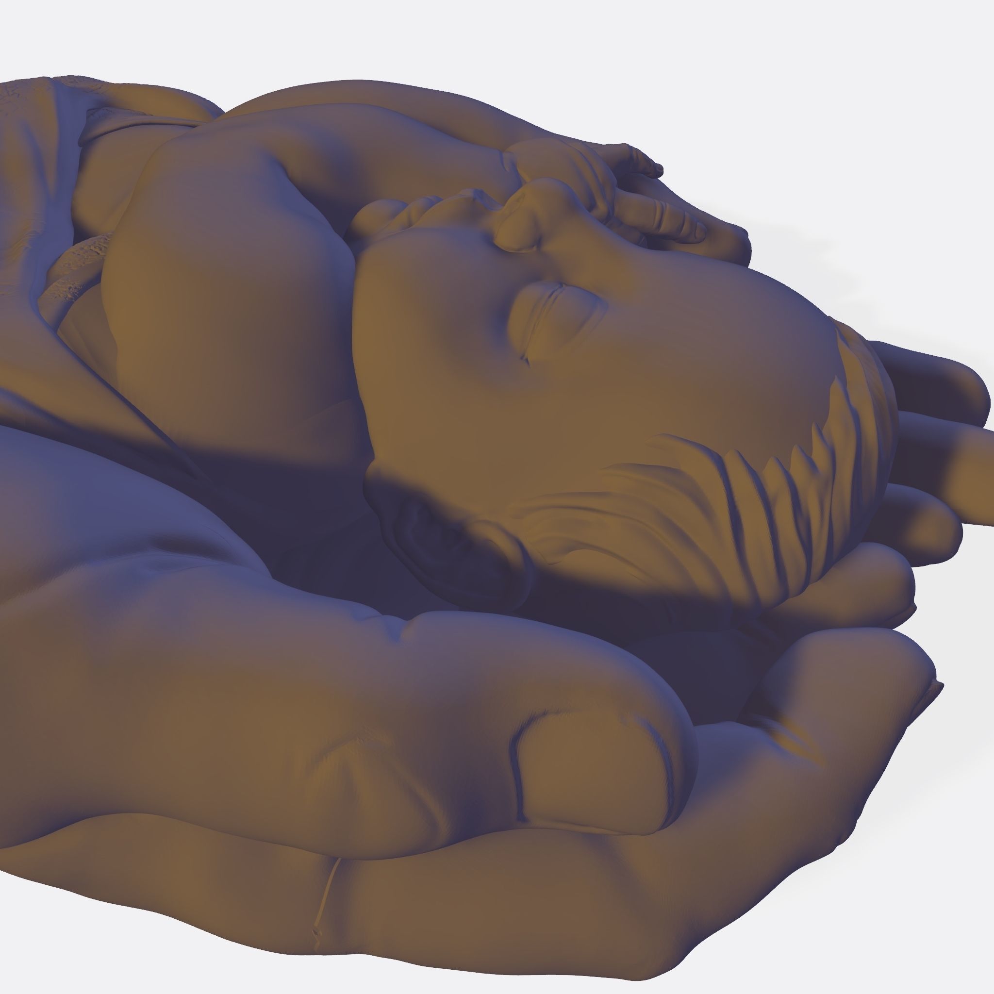 BABY IN HANDS RELIEF 3D model_23