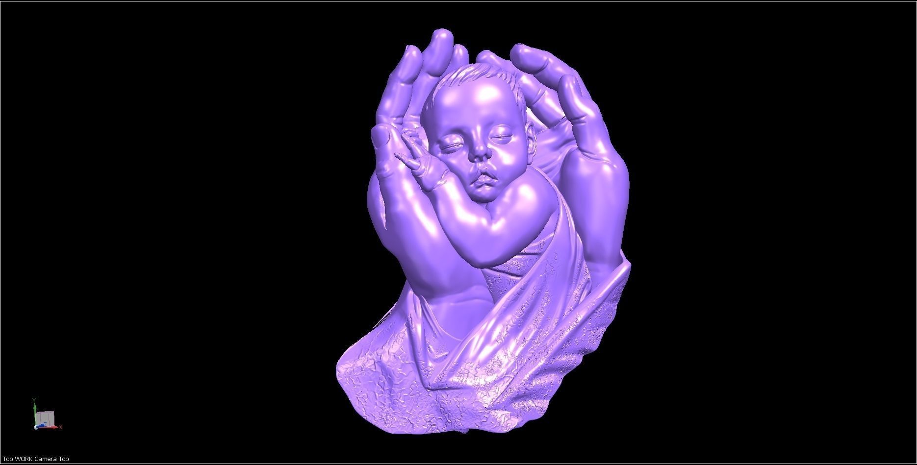 BABY IN HANDS RELIEF 3D model_3