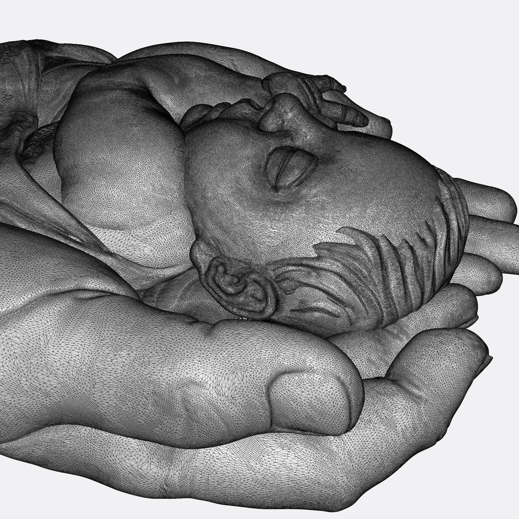 BABY IN HANDS RELIEF 3D model_24