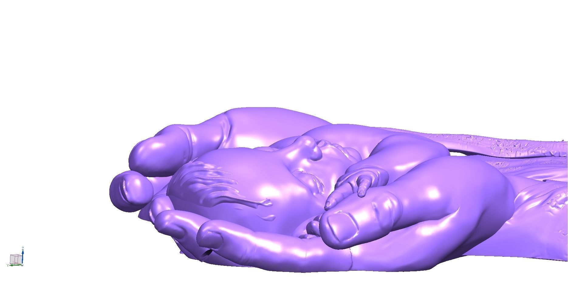 BABY IN HANDS RELIEF 3D model_5