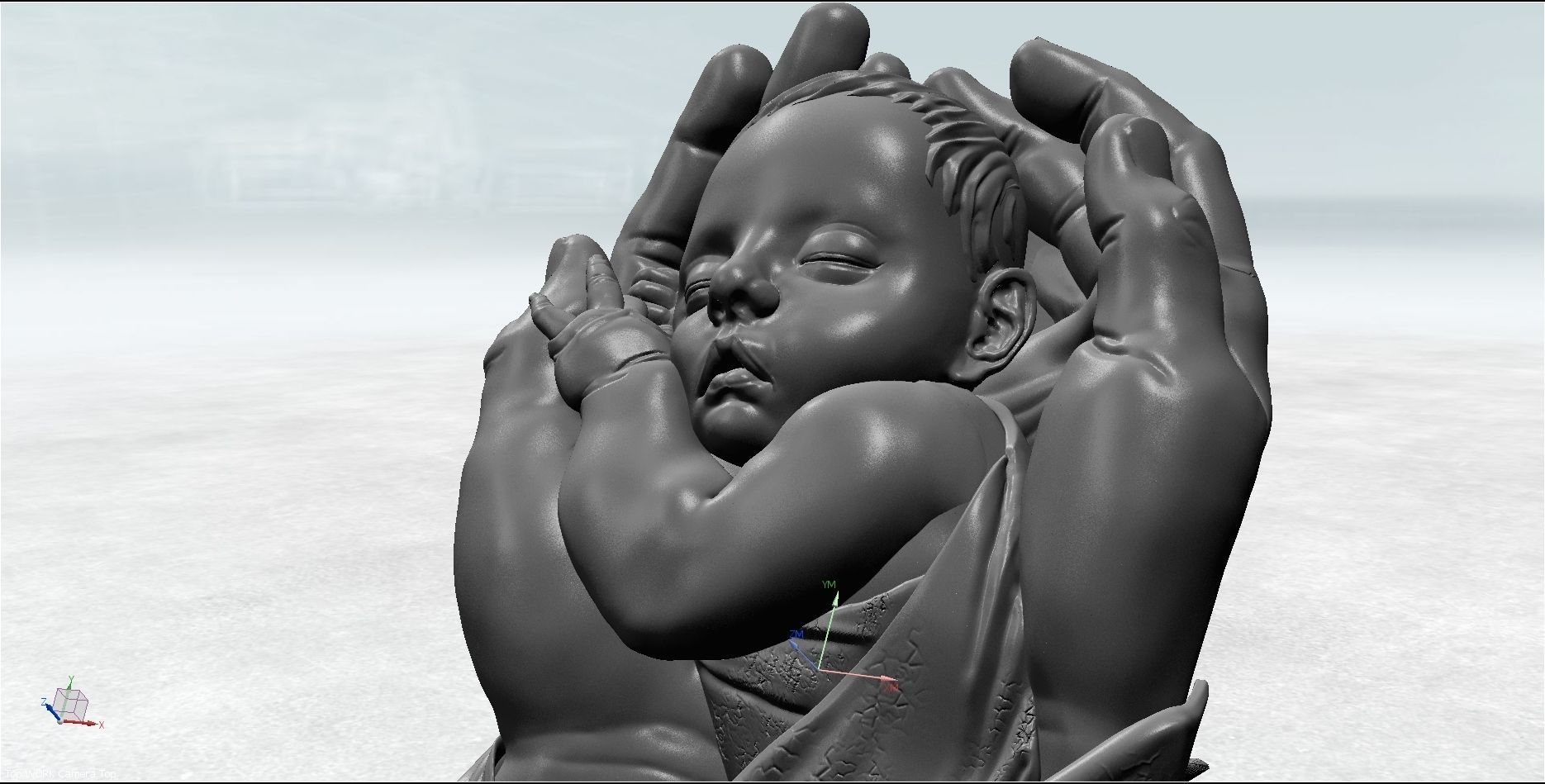 BABY IN HANDS RELIEF 3D model_6