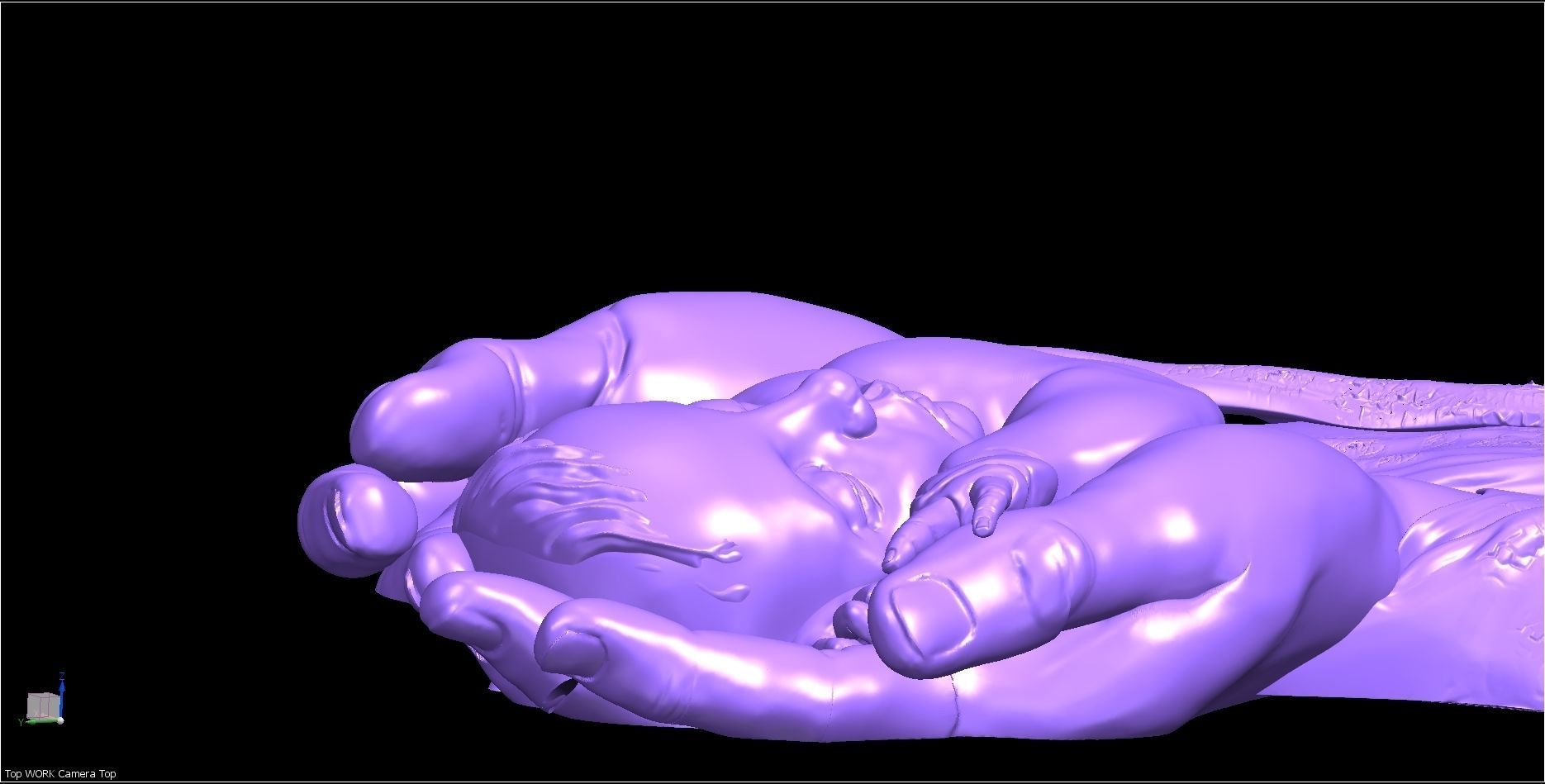 BABY IN HANDS RELIEF 3D model_4
