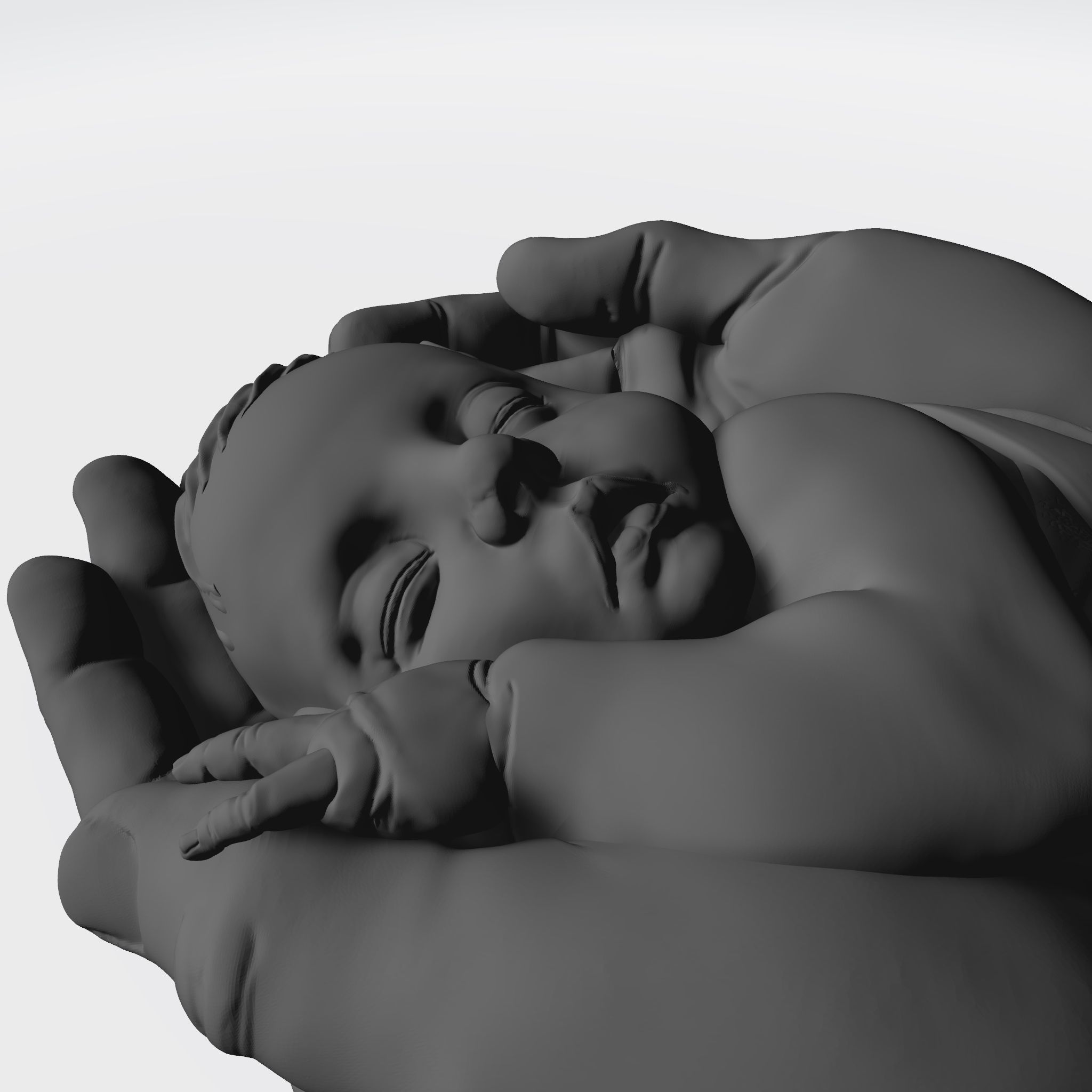 BABY IN HANDS RELIEF 3D model_18