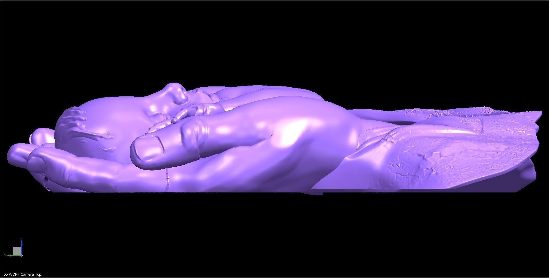 BABY IN HANDS RELIEF 3D model_11