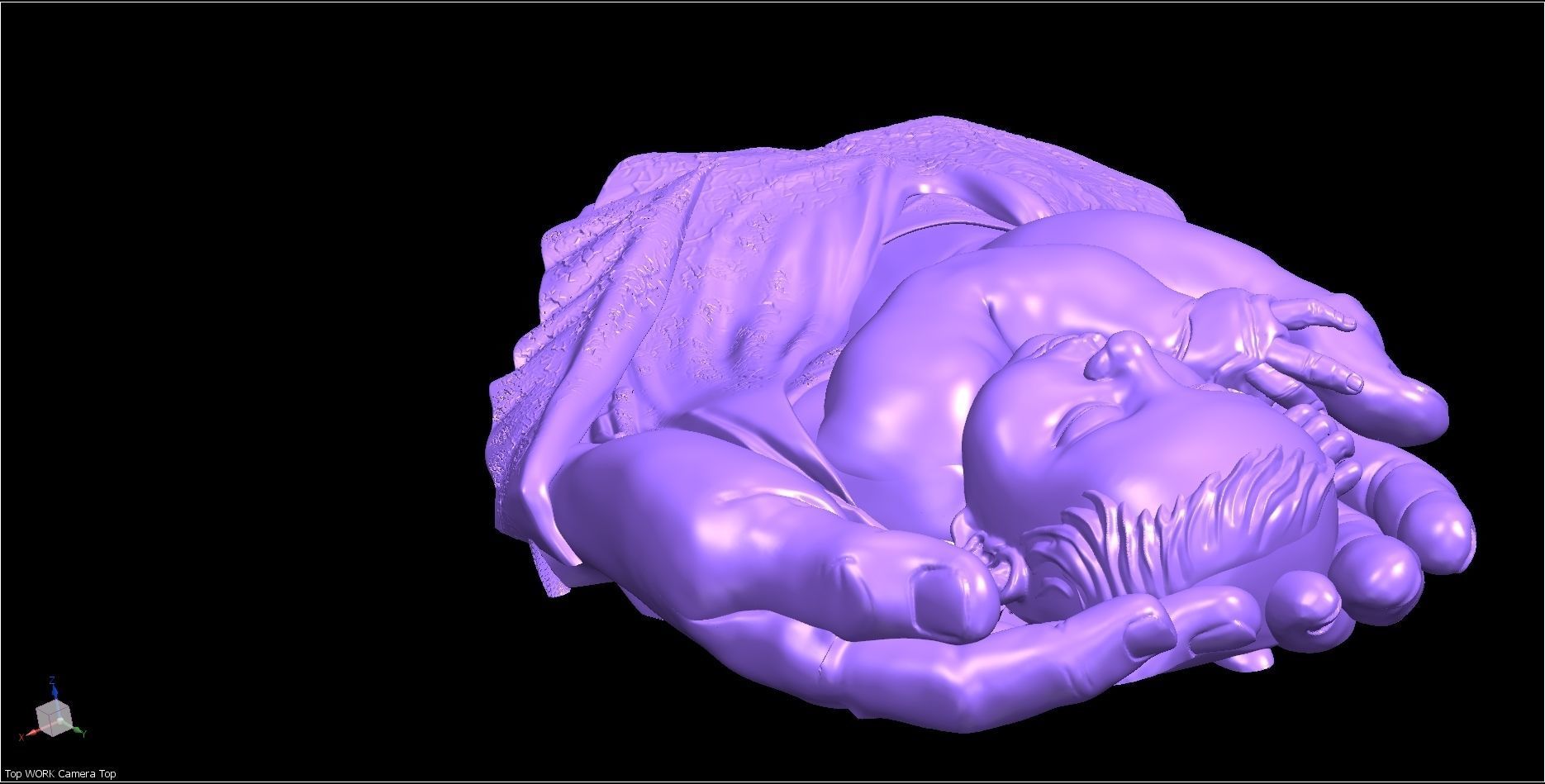 BABY IN HANDS RELIEF 3D model_15