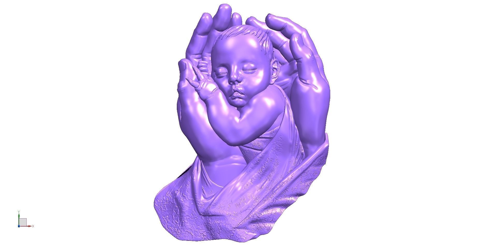 BABY IN HANDS RELIEF 3D model_9