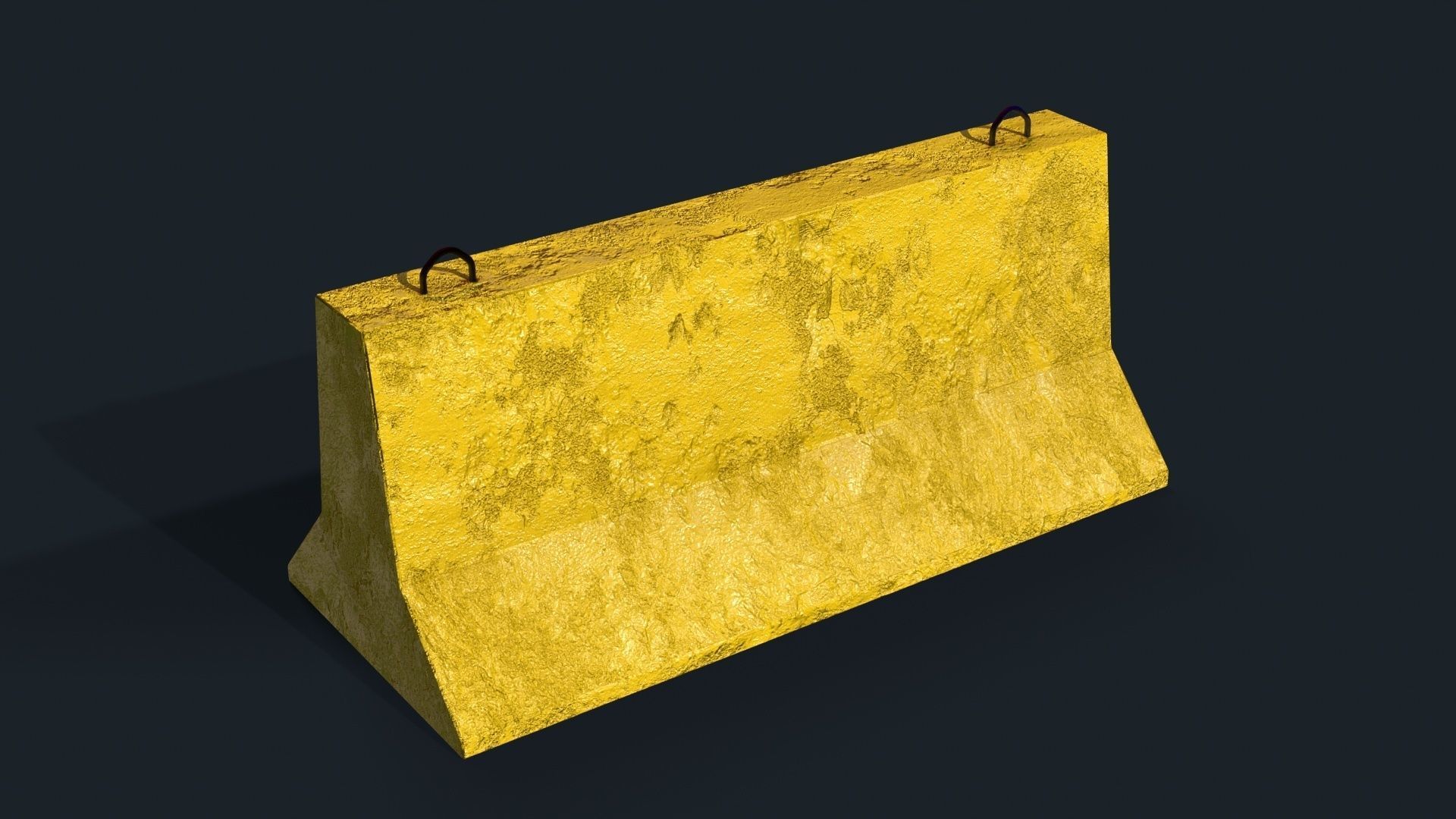 Concrete Road Barrier Low-poly 3D model_8