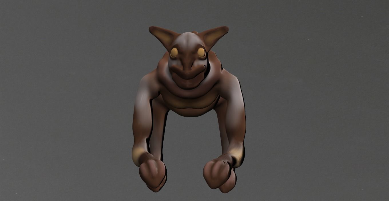 Monkey kangaroo Low-poly 3D model_20