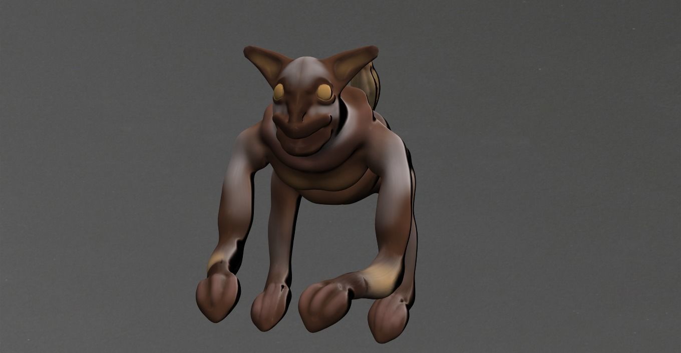 Monkey kangaroo Low-poly 3D model_19