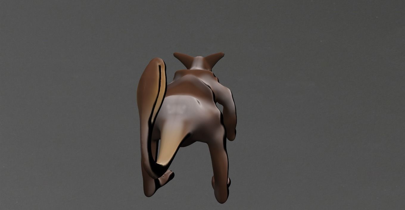 Monkey kangaroo Low-poly 3D model_5