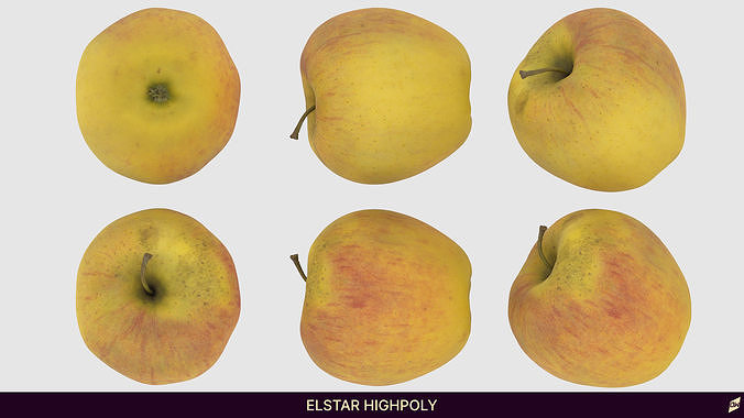 Apples in wooden bowls Low-poly 3D model 5
