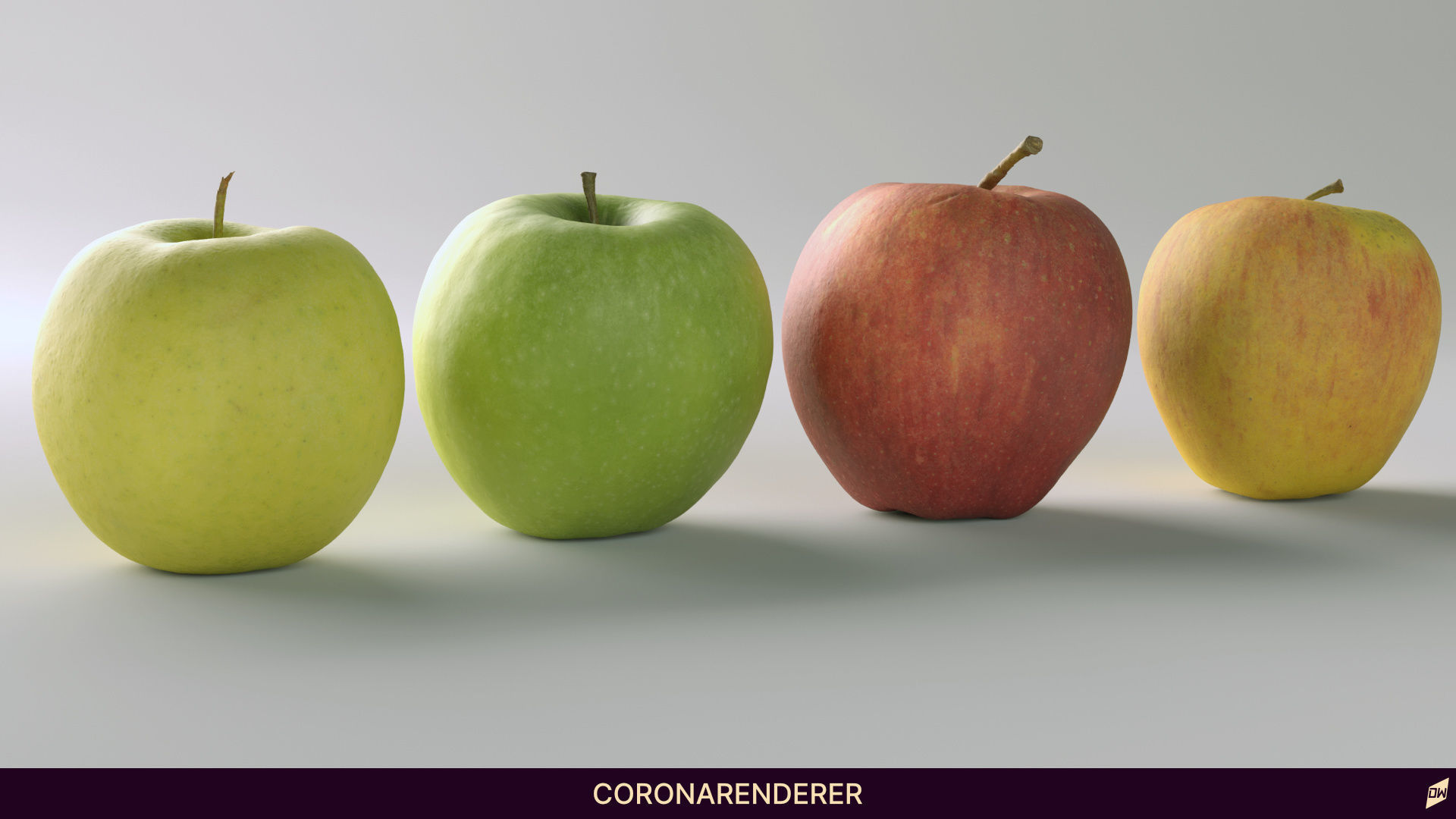 Apples in wooden bowls Low-poly 3D model_24