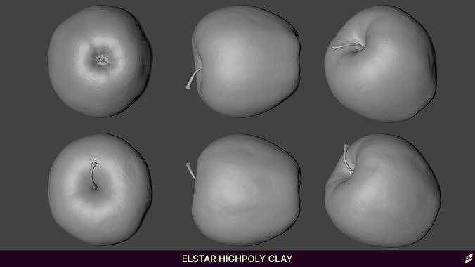 Apples in wooden bowls Low-poly 3D model 6