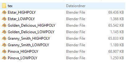 Apples in wooden bowls Low-poly 3D model_28